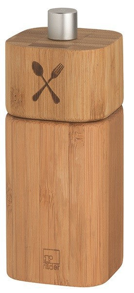 Kleine Salzmühle Holz BESTECK Räder