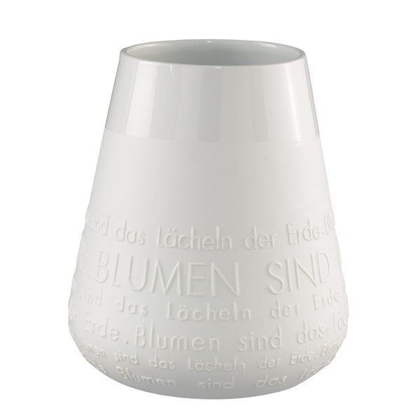 Zuhause Porzellan Vase BLUMEN SIND DAS LÄCHELN DER ERDE klein 21 cm (h) Blumenvase