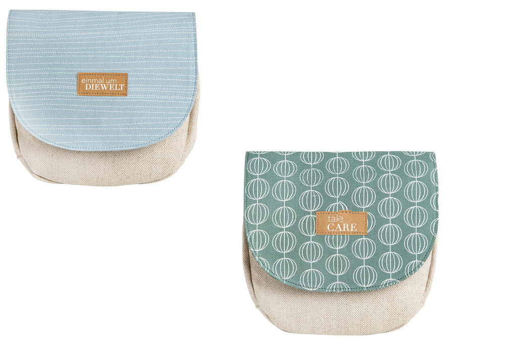 Fernweh Kosmetiktasche "Einmal um die Welt" - Räder Design