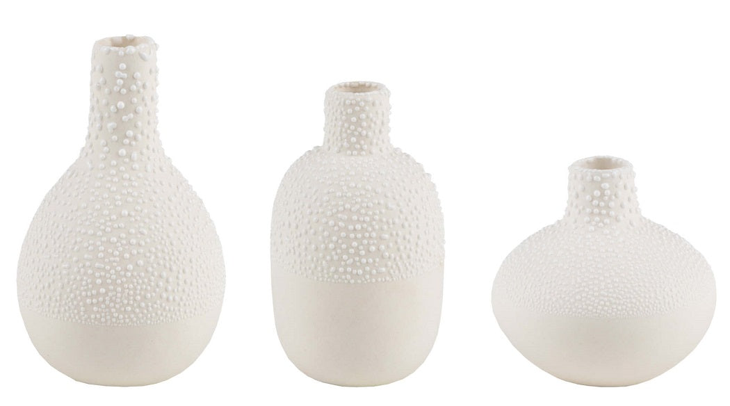Blumenvasen Mini PERLENVASE 3er Set - Räder Design