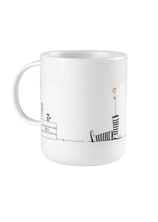 2er Set Geschenktasse und Teller "Gärtnerin" - Räder Design