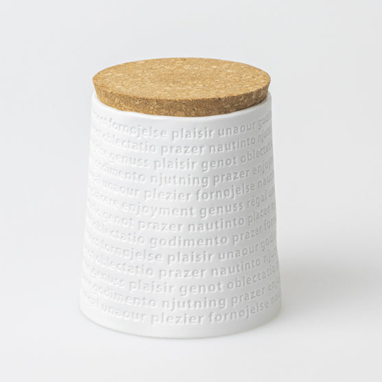 Raumpoesie Vorratsdose "Genuss" Ø 10 cm, Porzellan - Räder Design
