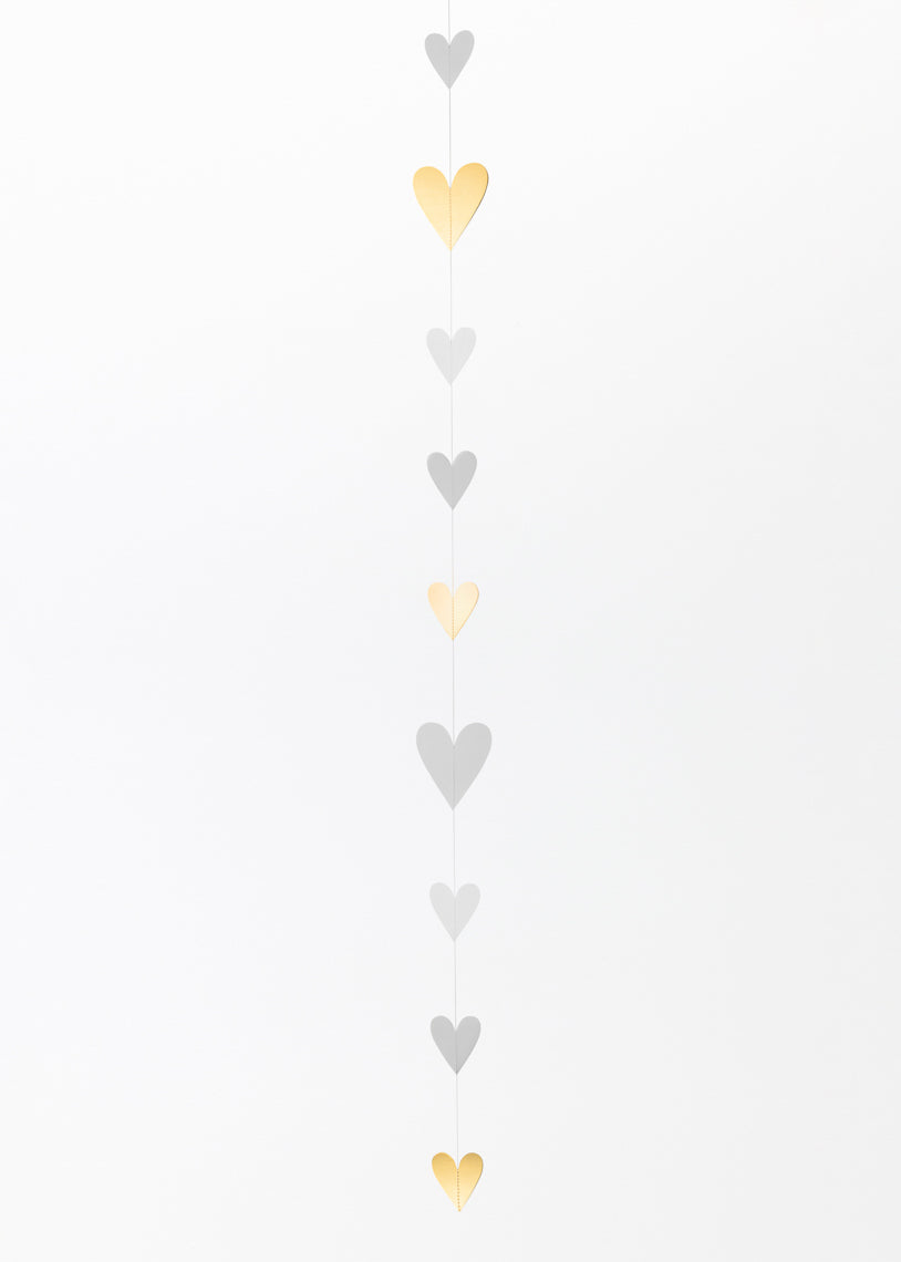 Papierkette "Goldherzen" L: 140 cm Dekokette - Räder Design