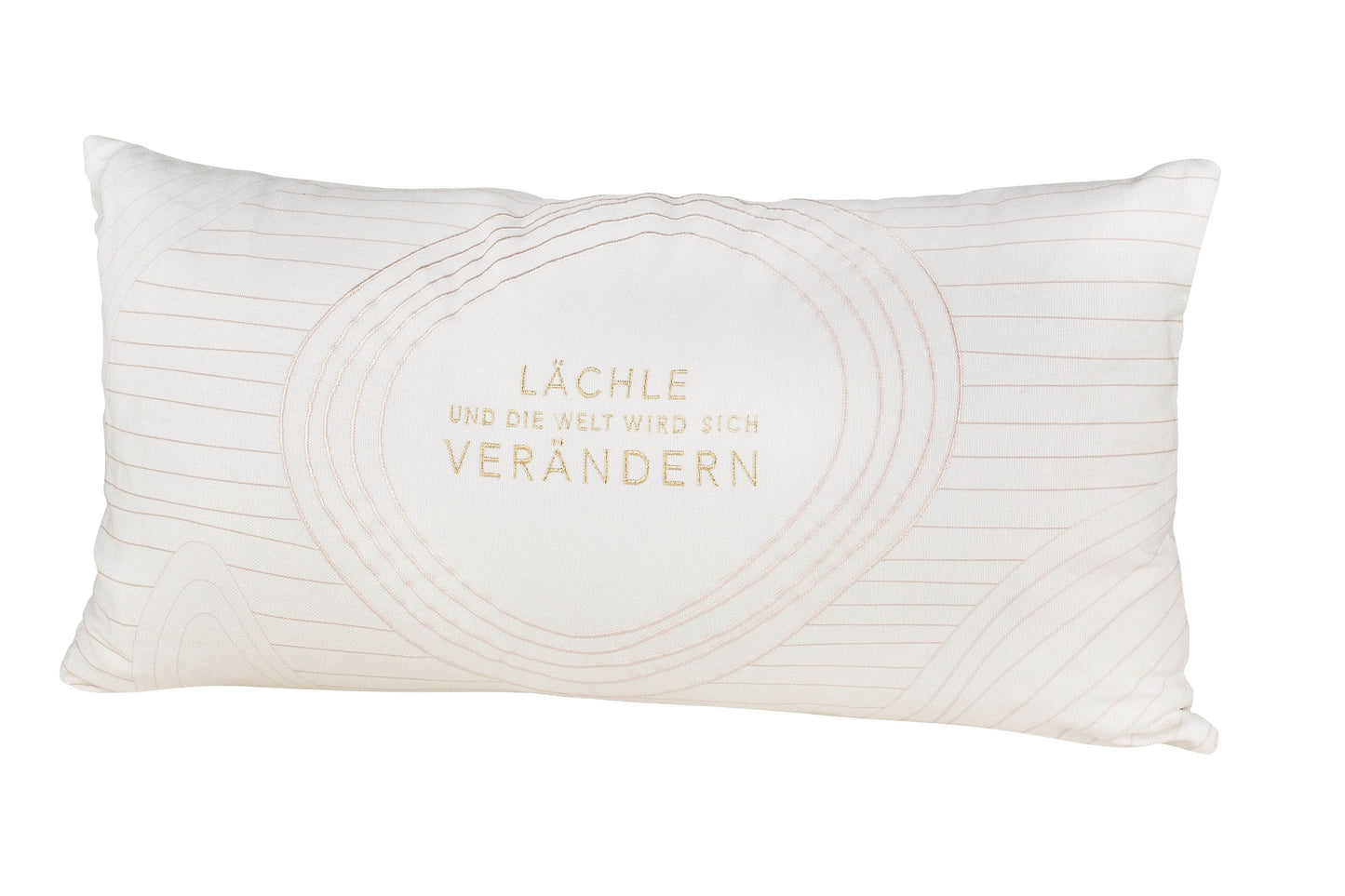 Zen Spirit Kissen rund "Lächle und die Welt wir sich verändern" - Räder Design