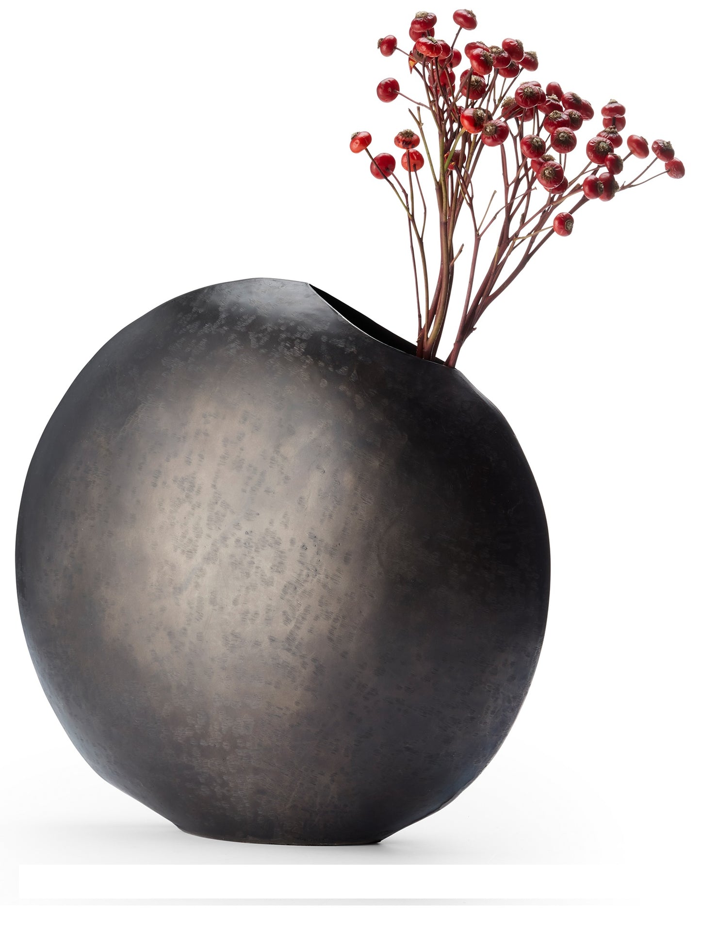 Monrovia Kugel-förmige Vase aus Stahl Philippi Design