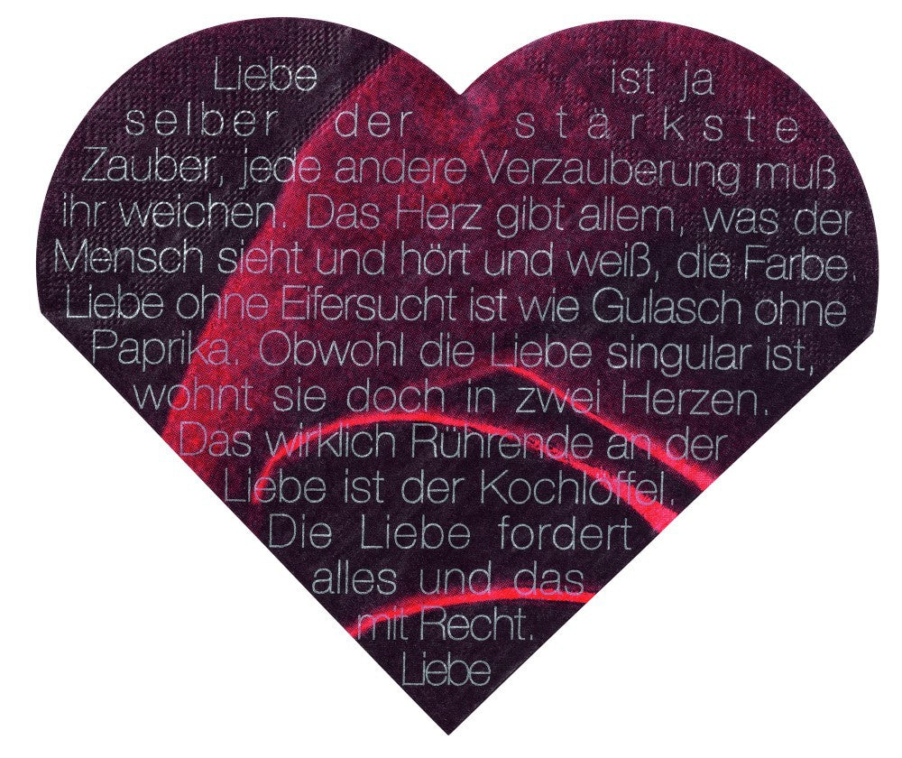 Servietten Herzservietten LIEBE IST DER STÄRKSTE ZAUBER Love Edition