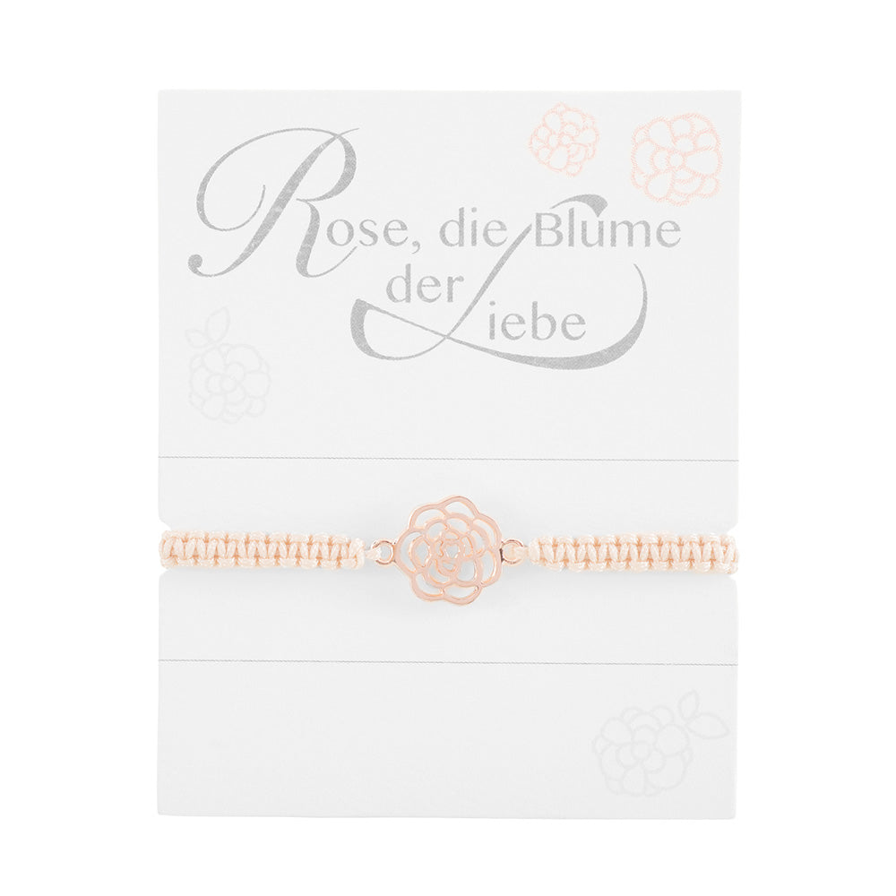 Geknüpftes Armband Glücksarmband "Rose" roségold - H.C.A.