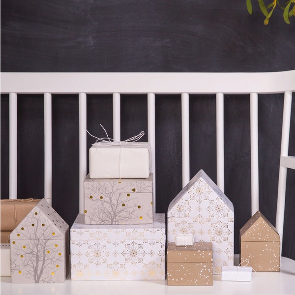 GdH Geschenkboxen silber 3er Set - Räder Design