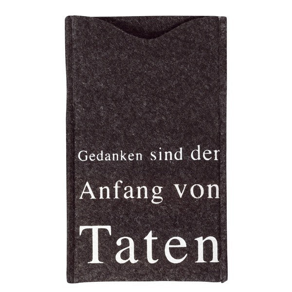 Iphone Hülle Filz Iphone Tasche GEDANKEN SIND DER ANFANG VON TATEN