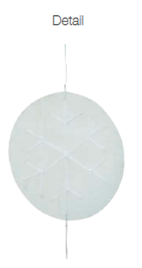 Raumdekoration Dekohänger Hängedekoration Capiz Stickereikette Schneeflocke Räder Design