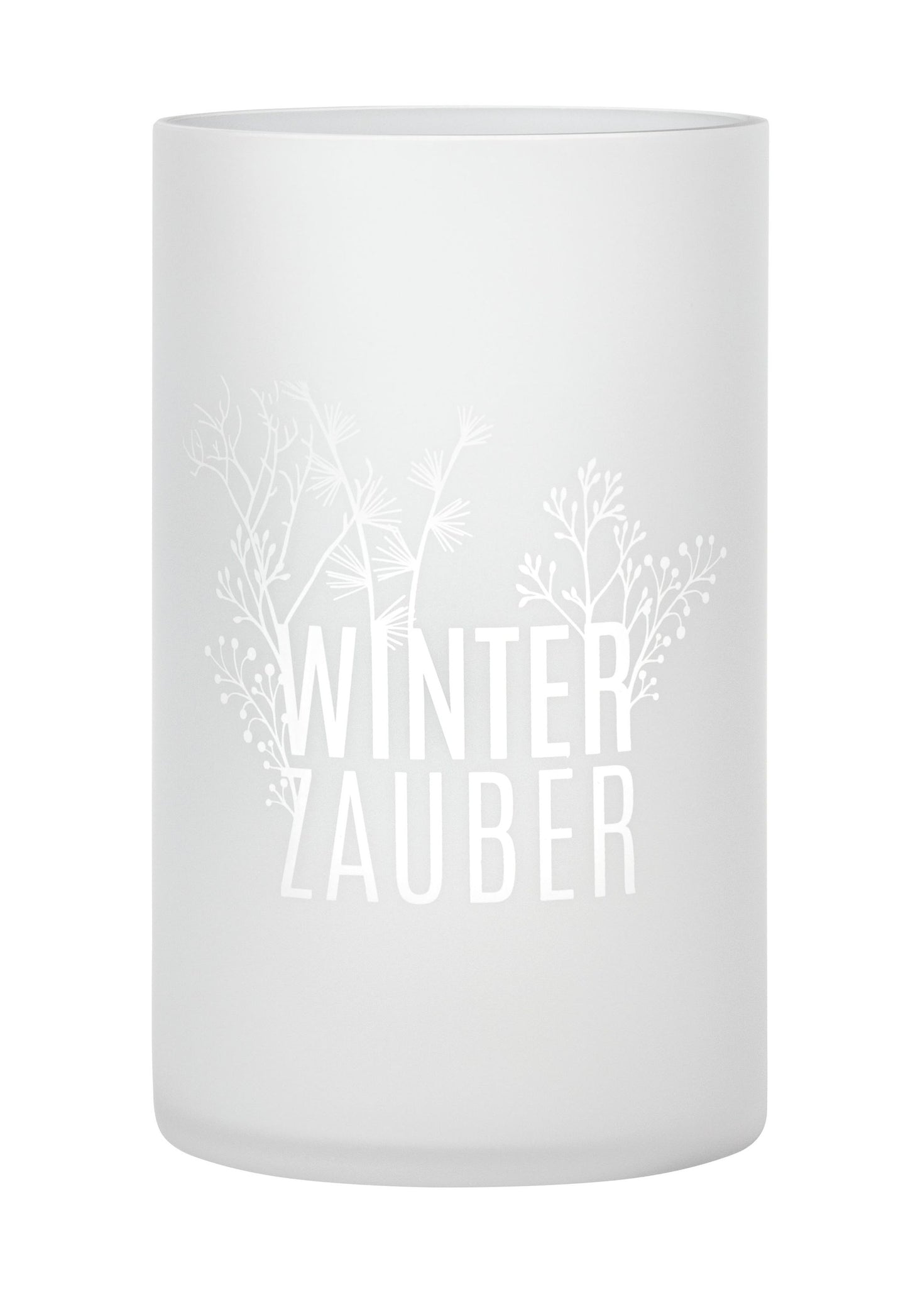 Windlicht "Winterzauber " Glas Kerzenhalter - Räder Design