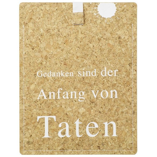 Ipad Hülle Kork GEDANKEN SIND... Ipad Tasche