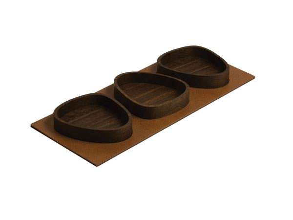 Servier Tablett Serving Tray Set Curve (44x18,5cm) Oak/Bull - LindDNA