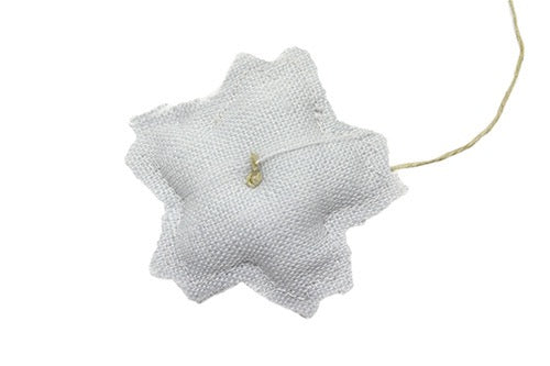 5er Set Textile Leinen Mini Deko Blumen grau - Giardino Segreto