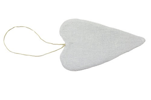 5er Set Textile Leinen Deko Längliche Herzen grau - Giardino Segreto