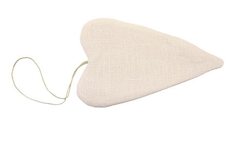 5er Set Textile Leinen Deko Längliche Herzen rosé - Giardino Segreto