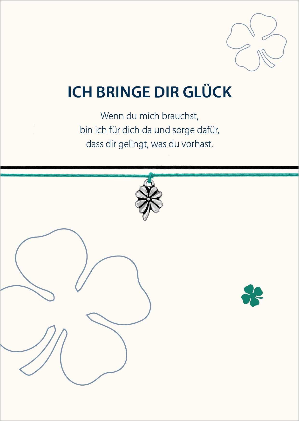 Wunscharmbänder "Ich bringe dir Glück" Armband zweifarbig - Glücksschmiedin