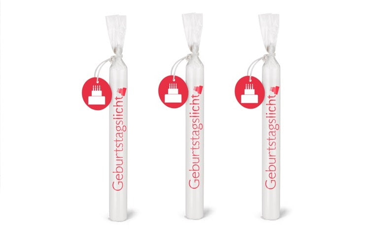 Wünschelicht Kerze "Geburtstagslicht" Kerzenset 3er Set Bulla Design