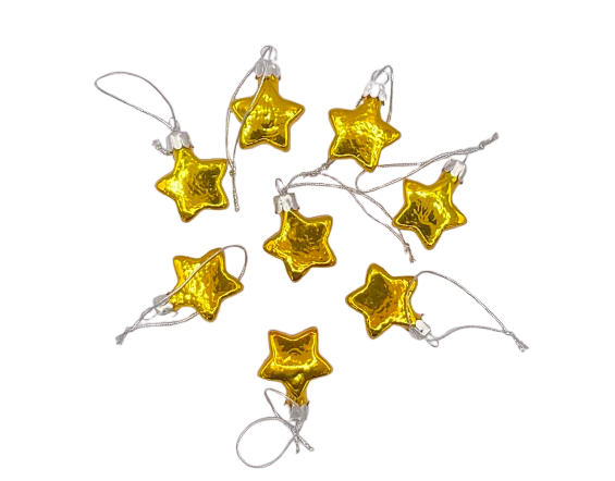 X-mas Mini Sterne, 8er Set, Sterne Sortiment 8 Stück gold - Räder Design