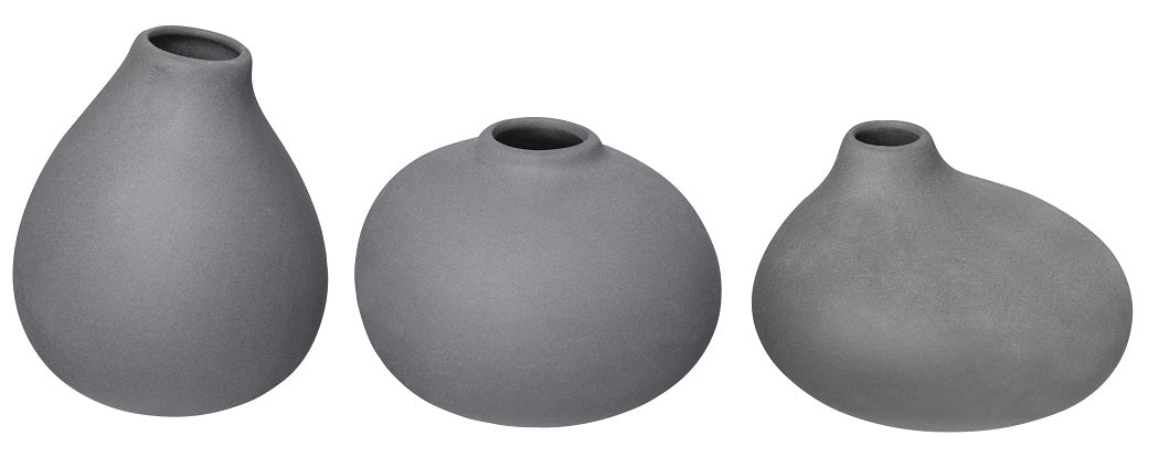 NONA Vasen 3er Set "Pewter" - Blomus