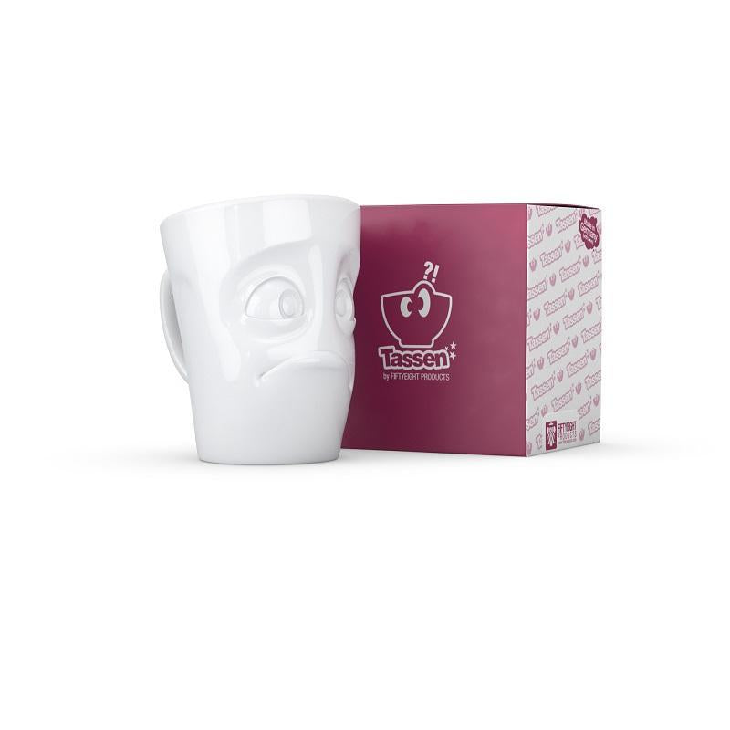 TV TASSE Henkeltasse "verdutzt" Porzellan weiß - Fiftyeight Products