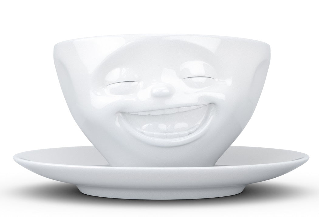Kaffeetassen mit Unterteller weiß 200 ml Fiftyeight Products
