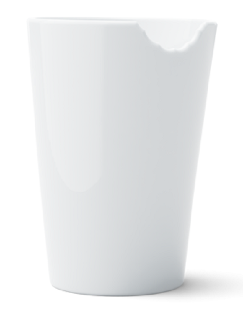 TV Tassen Becher mit Biss Porzellan weiß - Fiftyeight Products