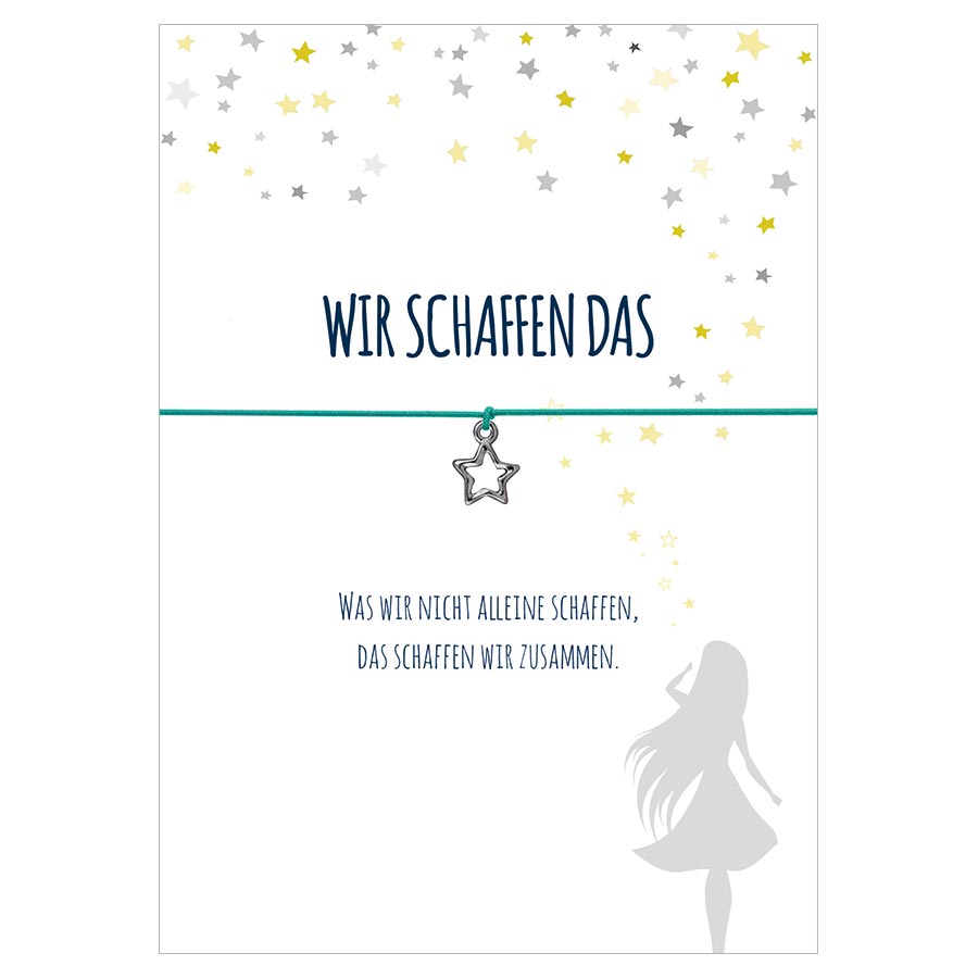 Armband " WIR SCHAFFEN DAS" - Glücksschmiedin