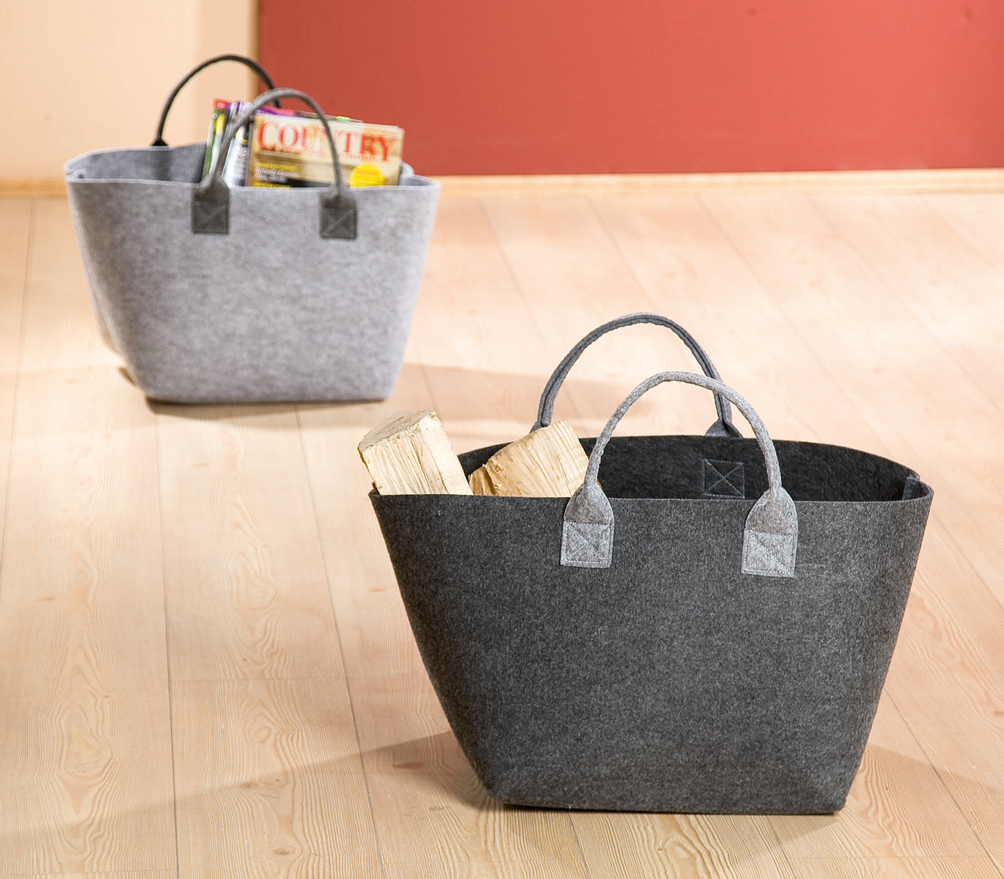 Filztasche Zeitungstasche grau/beige Einkaufstasche Handtasche - Gilde