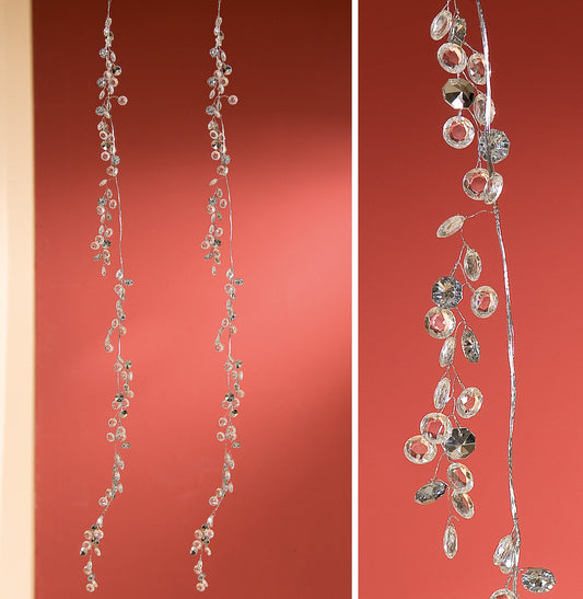 Hängedekoration Girlande DIAMOND Acrylsteine klar Metall silber Gilde