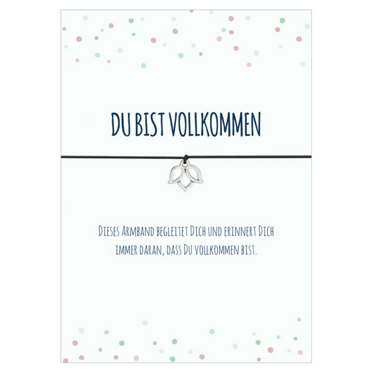 Wunscharmbänder "Du bist vollkommen" Armband  - Glücksschmiedin