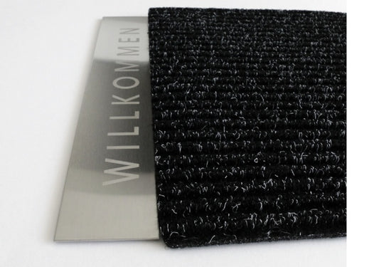 Fußmatte "Willkommen" Edelstahl - Artikel Design