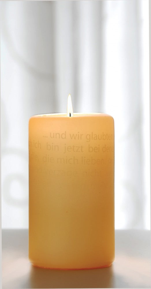 Wortlichtkerze Sinntexte LEUCHTENDE GEDANKEN ZUM ABSCHIED (TRAUER)