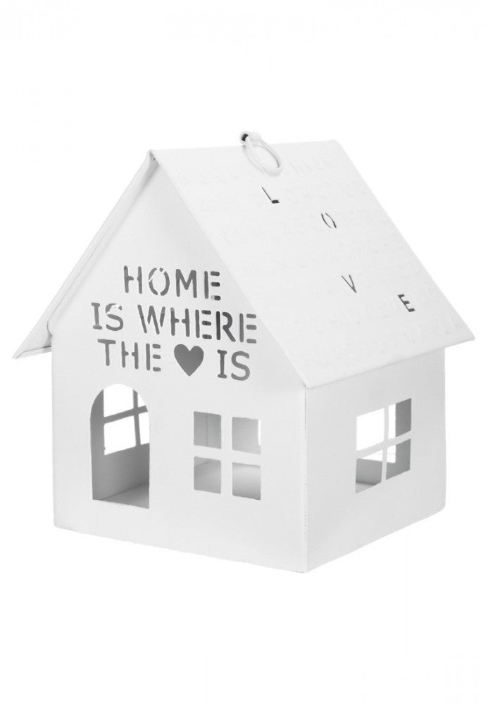 Windlicht Häuschen "home is where the heart is" klein - Gift Company