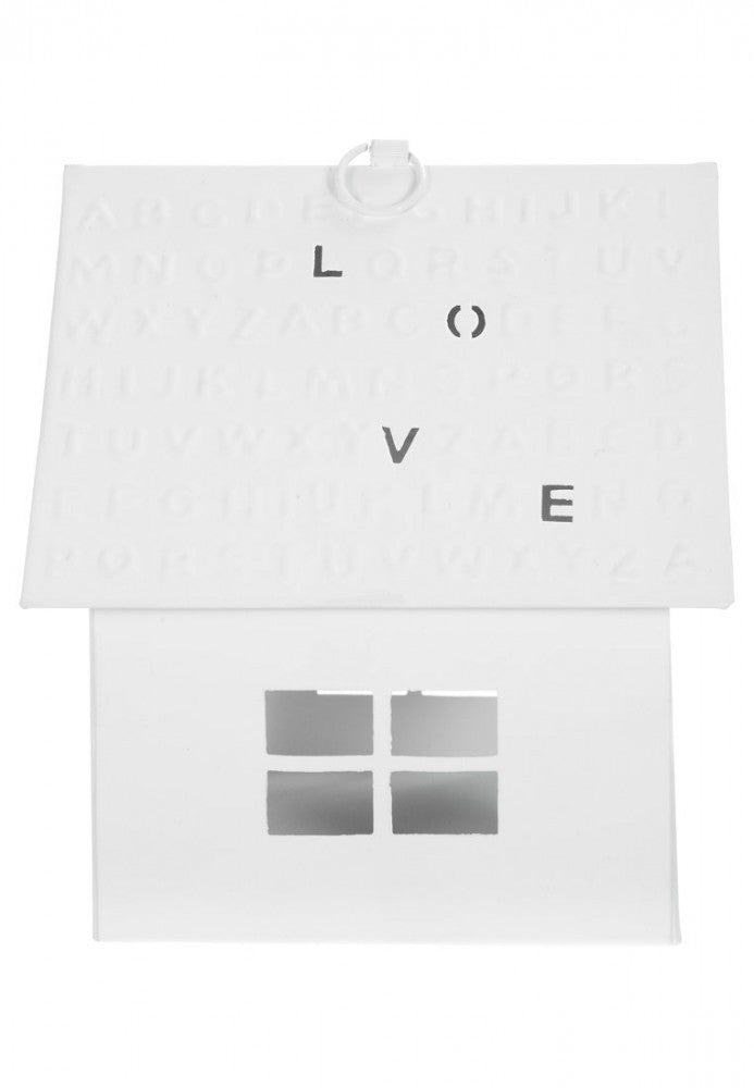 Windlicht Häuschen "home is where the heart is" klein - Gift Company