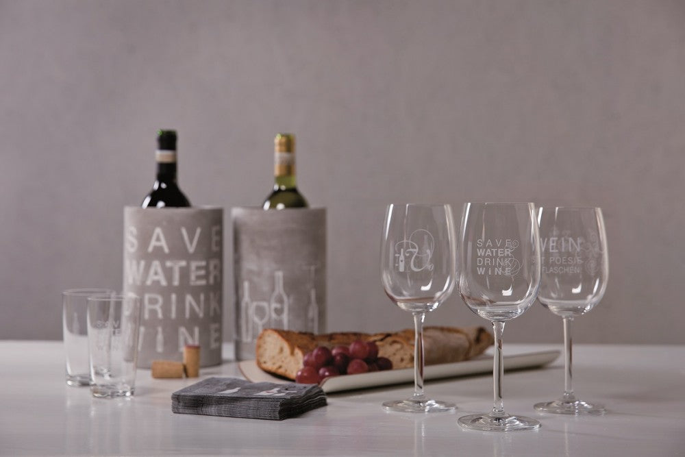 Vino Beton Weinkühler "Save Water Drink Wine" - Räder Design