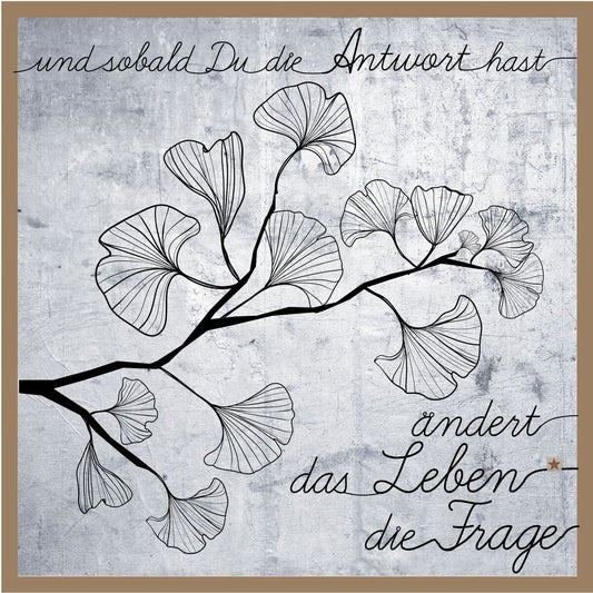 Wandbild Drahtkunst "Groß Ginko" - Good old friends