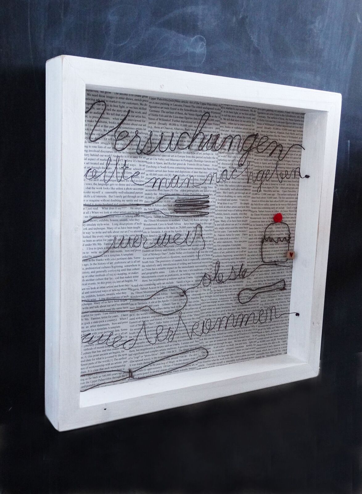Wandbild Drahtkunst "Großes Besteck" - Good old friends