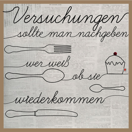 Wandbild Drahtkunst "Großes Besteck" - Good old friends