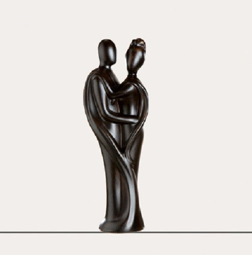 Skulptur Francis Paar HERZTUCH braun Paarfigur - Gilde