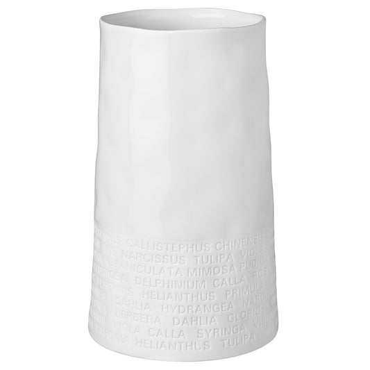 Vase breit Blumenvase Tischvase Porzellanvase Räder