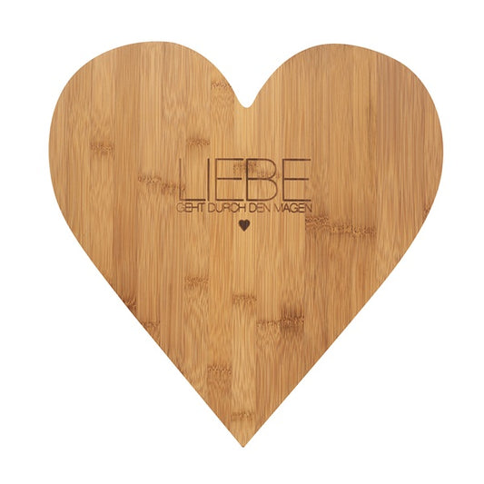 Herzschneidebrett "Liebe geht durch den Magen" groß - Räder Design