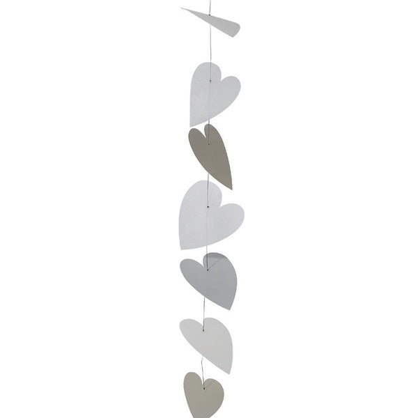 Dekohänger Tanzende Herzen Weiß 160cm Länge - Räder Design