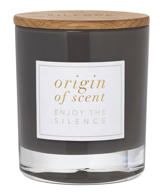 Duftkerze im Glas "Silence" Duft Charcoal Vanilla - Räder Design