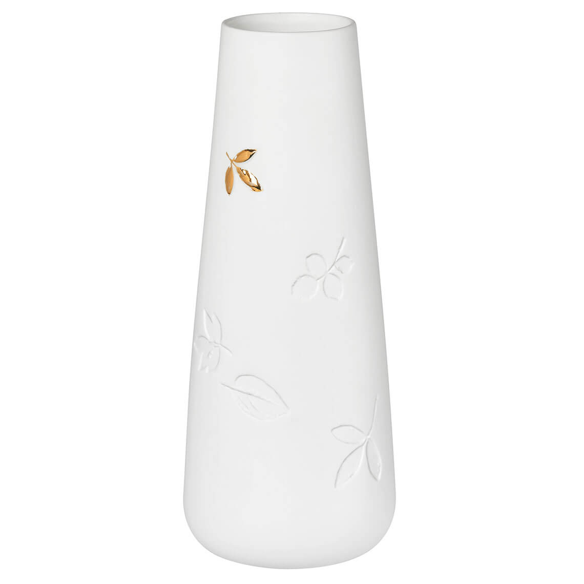 Vase klein Porzellangeschichten "Goldenes Blatt" - Räder Design