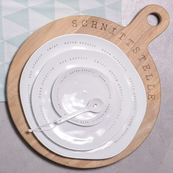 Schneidebrett, Servier- und Anrichtebrett "Schnittstelle"
