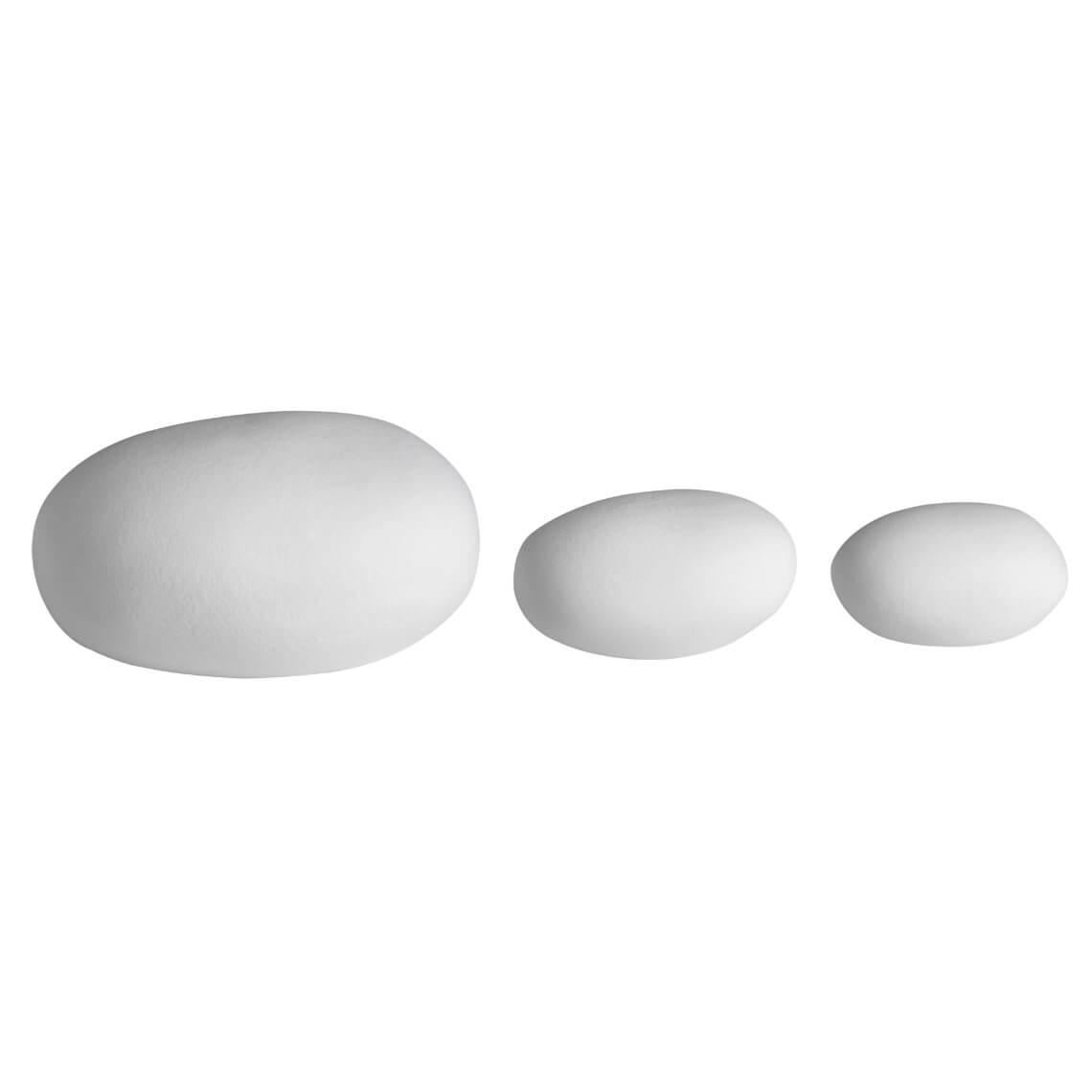 Deko Leuchten Porzellanleuchten  Kieselsteinleuchten 3er Set - Räder Design
