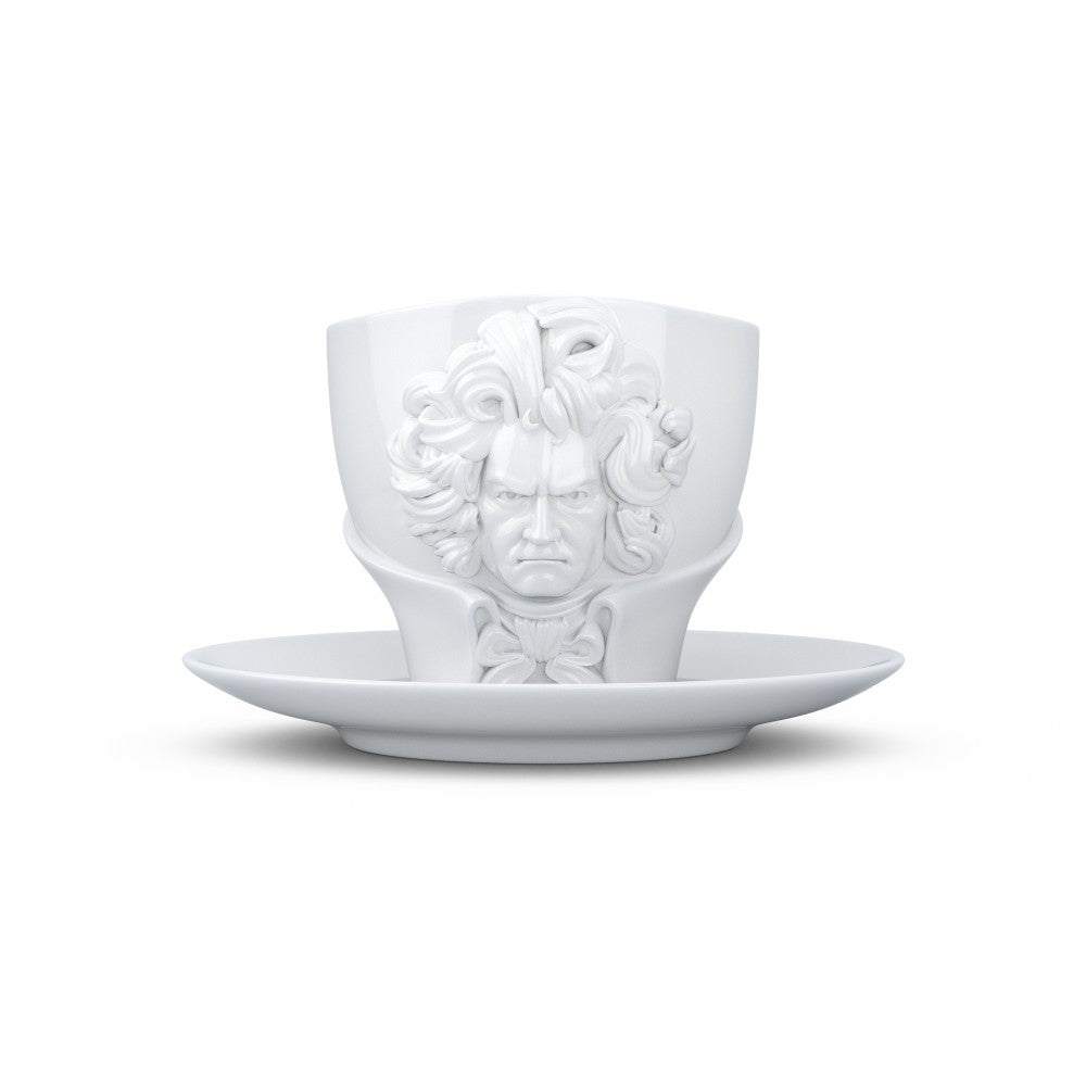 TV TASSE Henkeltasse große Kaffeetasse TALENT Porzellan weiß Fiftyeight Products