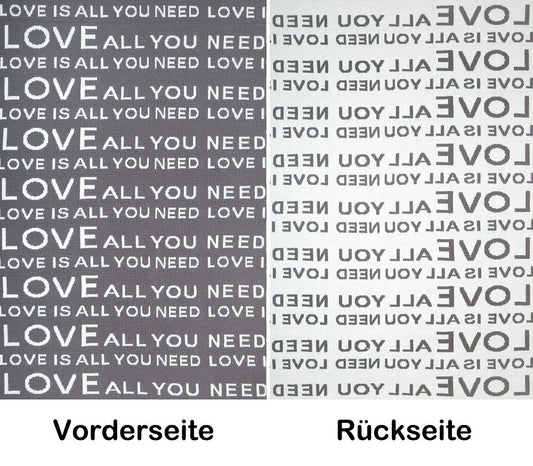 Decke Kuscheldecke Sofadecke Feel Good Decke "Love" 180 x 125 cm