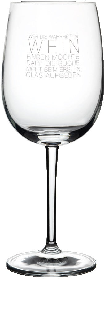 Weinglas "Wahrheit im Wein" - Räder Design